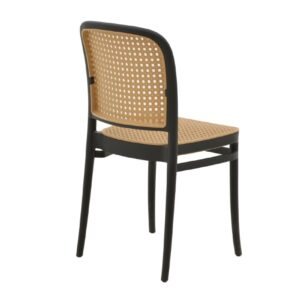 Καρέκλα Nereus pakoworld pp φυσικό-μαύρο 45x43x84εκ 292-000006