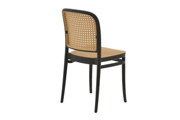 Καρέκλα Nereus pakoworld pp φυσικό-μαύρο 45x43x84εκ 292-000006