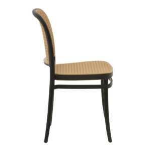 Καρέκλα Nereus pakoworld pp φυσικό-μαύρο 45x43x84εκ 292-000006
