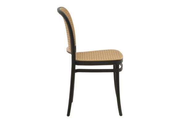 Καρέκλα Nereus pakoworld pp φυσικό-μαύρο 45x43x84εκ 292-000006