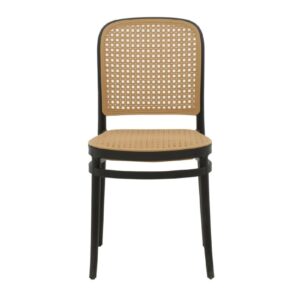 Καρέκλα Nereus pakoworld pp φυσικό-μαύρο 45x43x84εκ 292-000006