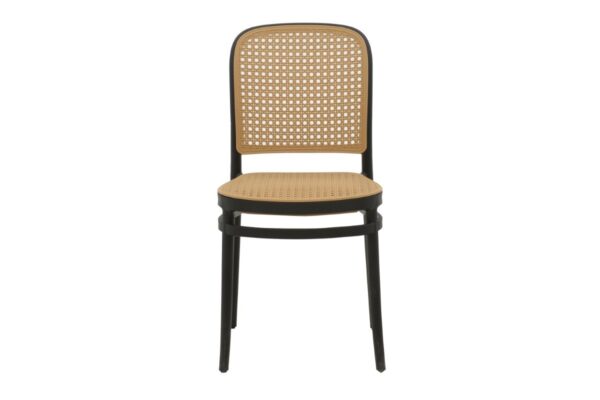 Καρέκλα Nereus pakoworld pp φυσικό-μαύρο 45x43x84εκ 292-000006