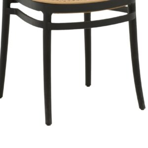 Καρέκλα Nereus pakoworld pp φυσικό-μαύρο 45x43x84εκ 292-000006