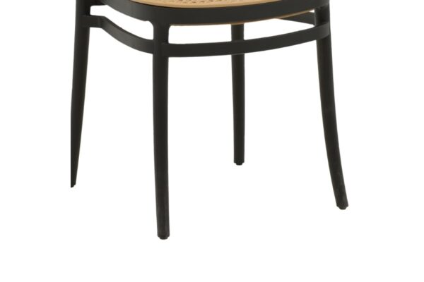 Καρέκλα Nereus pakoworld pp φυσικό-μαύρο 45x43x84εκ 292-000006