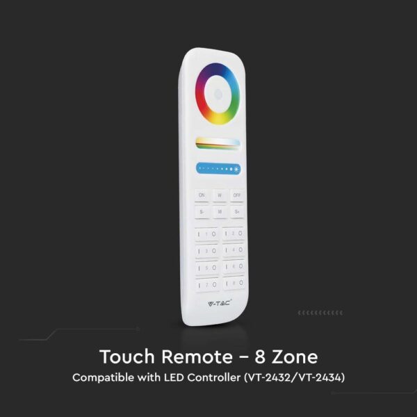 RF Χειριστήριο Αφής  RGB+CCT 8 ζωνών V-TAC – 2921