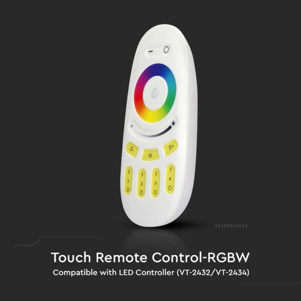 RF Χειριστήριο Αφής 4 ζωνών RGB+W Λευκό V-TAC – 2923