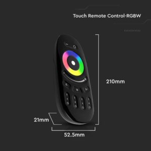 RF Χειριστήριο Αφής 4 ζωνών RGB+W Μαύρο V-TAC – 2924
