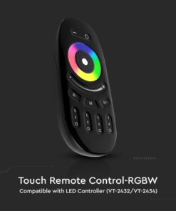 RF Χειριστήριο Αφής 4 ζωνών RGB+W Μαύρο V-TAC – 2924