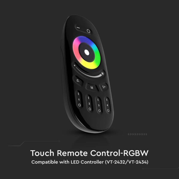 RF Χειριστήριο Αφής 4 ζωνών RGB+W Μαύρο V-TAC – 2924