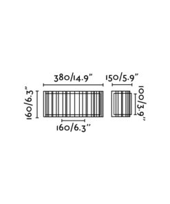 Faro Barcelona LINDA Επιτοίχιο Φωτιστικό Μαύρου Χρώματος E27 – 29310