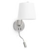 Faro Barcelona BERNI Επιτοίχιο Φωτιστικό E27 με Αναγνώστη LED 3W 3000K Χρώματος Νικελ – 29331