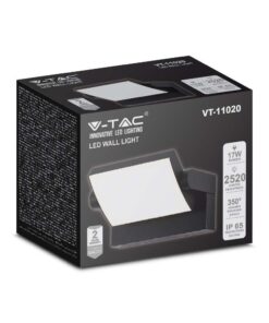 LED Επιτοίχιο Φωτιστικό Εξωτερικού Χώρου Περιστρεφόμενο Μαύρο 17W IP65 Θερμό 3000K V-TAC – 2936