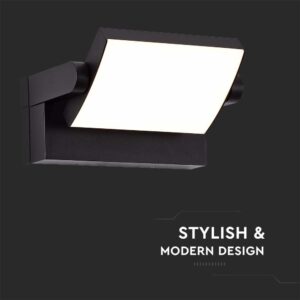 LED Επιτοίχιο Φωτιστικό Εξωτερικού Χώρου Περιστρεφόμενο Μαύρο 17W IP65 Θερμό 3000K V-TAC – 2936