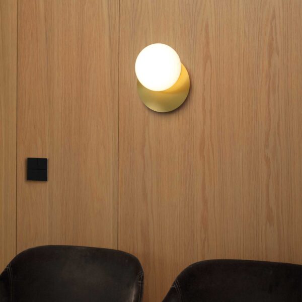 IDEAL LUX Απλίκα Τοίχου NINFEA 1xGX53 Χρυσού Χρώματος – 293646