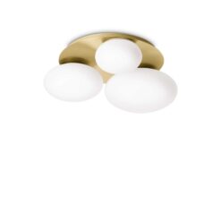 IDEAL LUX Φωτιστικό Οροφής NINFEA 3xGX53 Χρυσού Χρώματος – 293660