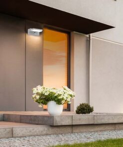 LED Επιτοίχιο Φωτιστικό Εξωτερικού Χώρου Περιστρεφόμενο Λευκό με Ανιχνευτή Κίνησης 17W IP65 Θερμό 3000K V-TAC – 2938