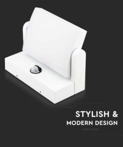 LED Επιτοίχιο Φωτιστικό Εξωτερικού Χώρου Περιστρεφόμενο Λευκό με Ανιχνευτή Κίνησης 17W IP65 Θερμό 3000K V-TAC – 2938