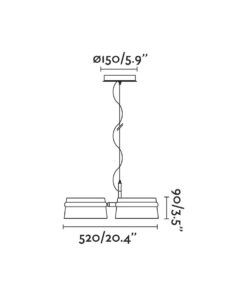 Faro Barcelona LOOP Κρεμαστό Φωτιστικό Χρώματος Ξύλου LED 2700K 18W – 29397