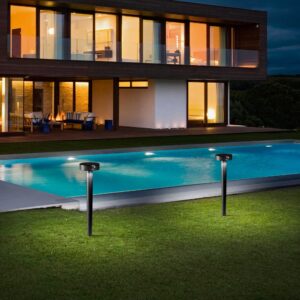 IDEAL LUX Ηλιακό Φωτιστικό Κήπου Καρφί ELON LED 2W 3000K 4000K 6500K Μαύρου Χρώματος IP55 – 294124
