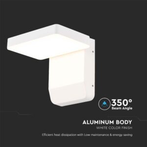 LED Επιτοίχιο Φωτιστικό Εξωτερικού Χώρου Περιστρεφόμενο Λευκό 17W IP65 Θερμό 3000K V-TAC – 2942