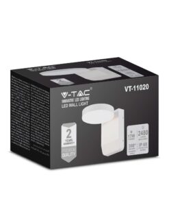 LED Επιτοίχιο Φωτιστικό Εξωτερικού Χώρου Περιστρεφόμενο Λευκό 17W IP65 Θερμό 3000K V-TAC – 2950