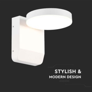 LED Επιτοίχιο Φωτιστικό Εξωτερικού Χώρου Περιστρεφόμενο Λευκό 17W IP65 Θερμό 3000K V-TAC – 2950