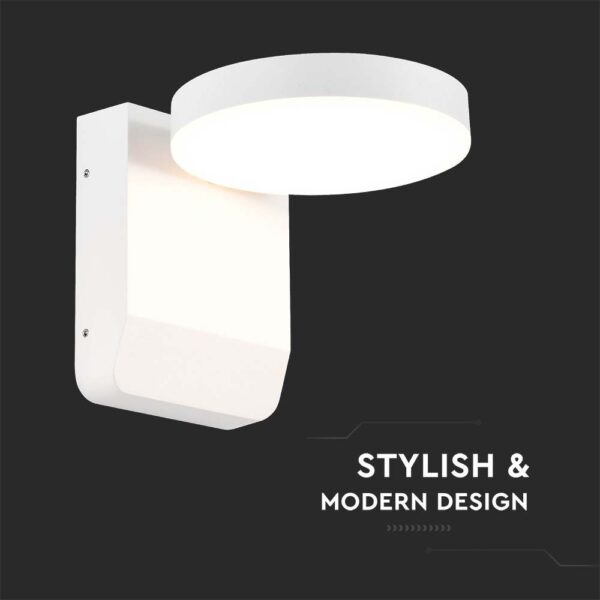 LED Επιτοίχιο Φωτιστικό Εξωτερικού Χώρου Περιστρεφόμενο Λευκό 17W IP65 Θερμό 3000K V-TAC – 2950