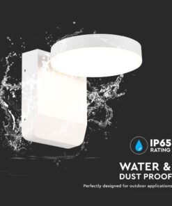 LED Επιτοίχιο Φωτιστικό Εξωτερικού Χώρου Περιστρεφόμενο Λευκό 17W IP65 Θερμό 3000K V-TAC – 2950