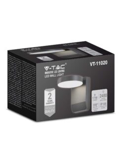 LED Επιτοίχιο Φωτιστικό Εξωτερικού Χώρου Περιστρεφόμενο Μαύρο 17W IP65 Θερμό 3000K V-TAC – 2952