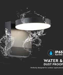 LED Επιτοίχιο Φωτιστικό Εξωτερικού Χώρου Περιστρεφόμενο Μαύρο 17W IP65 Θερμό 3000K V-TAC – 2952