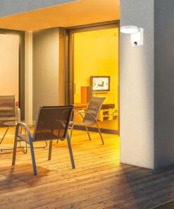 LED Επιτοίχιο Φωτιστικό Εξωτερικού Χώρου Περιστρεφόμενο Λευκό με Ανιχνευτή Κίνησης 17W IP65 Θερμό 3000K V-TAC – 2954