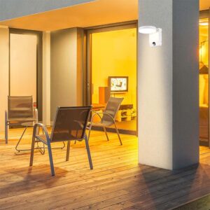 LED Επιτοίχιο Φωτιστικό Εξωτερικού Χώρου Περιστρεφόμενο Λευκό με Ανιχνευτή Κίνησης 17W IP65 Θερμό 3000K V-TAC – 2954