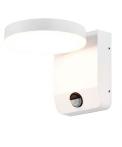 LED Επιτοίχιο Φωτιστικό Εξωτερικού Χώρου Περιστρεφόμενο Λευκό με Ανιχνευτή Κίνησης 17W IP65 Θερμό 3000K V-TAC – 2954