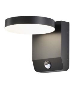 LED Επιτοίχιο Φωτιστικό Εξωτερικού Χώρου Περιστρεφόμενο Μαύρο με Ανιχνευτή Κίνησης 17W IP65 Φυσικό 4000K V-TAC – 2957
