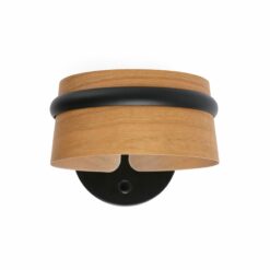 ΦΩΤΙΣΤΙΚΟ ΤΟΙΧΟΥ LOOP CHERRY WOOD ΜΑΥΡΟ   FARO – 29565