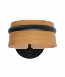 ΦΩΤΙΣΤΙΚΟ ΤΟΙΧΟΥ LOOP CHERRY WOOD ΜΑΥΡΟ FARO – 29565