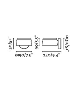 ΦΩΤΙΣΤΙΚΟ ΤΟΙΧΟΥ LOOP CHERRY WOOD ΜΑΥΡΟ FARO – 29565
