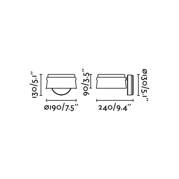 ΦΩΤΙΣΤΙΚΟ ΤΟΙΧΟΥ LOOP CHERRY WOOD ΜΑΥΡΟ   FARO – 29565