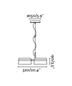 ΚΡΕΜΑΣΤΟ ΦΩΤΙΣΤΙΚΟ LOOP ΜΑΥΡΟ FARO – 29567