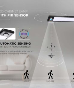 Επαναφορτιζόμενο Φωτιστικό Ντουλάπας LED με Αισθητήρα Κίνησης 2W 40cm Φυσικό 4000Κ Μαύρο Σώμα V-TAC – 2963
