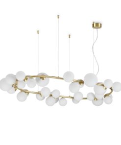 IDEAL LUX Κρεμαστό Φωτιστικό PERLAGE 30xG9 Χρυσού Χρώματος – 296746