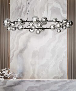 IDEAL LUX Κρεμαστό Φωτιστικό PERLAGE 30xG9 Μαύρου Χρώματος – 296753