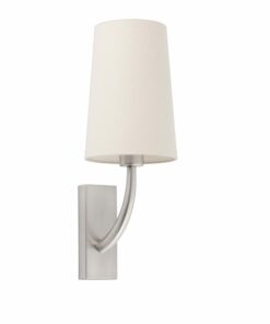 REM MATT NICKEL WALL LAMP BEIGE LAMPSHADE         FARO – 29680-20