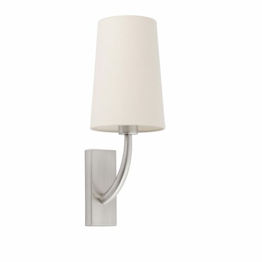 REM MATT NICKEL WALL LAMP BEIGE LAMPSHADE FARO – 29680-20