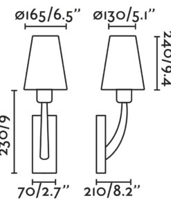 Faro Barcelona Φωτιστικό Τοίχου Χρυσό – 29681-19