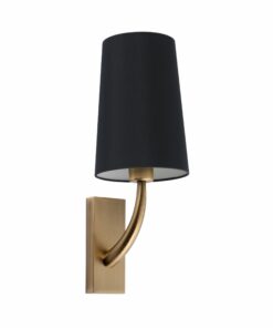 Faro Barcelona Φωτιστικό Τοίχου Χρυσό με Μαύρο Καπέλο – 29681-21