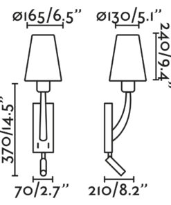 Faro Barcelona Φωτιστικό Τοίχου REM Χρυσό – 29683-19