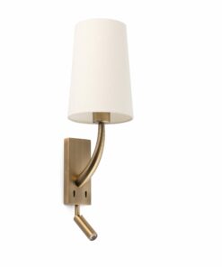 ΦΩΤΙΣΤΙΚΟ ΤΟΙΧΟΥ REM ΣΚΟΥΡΟ ΧΡΥΣΟ ΚΑΙ ΜΠΕΖ ΜΕ ΑΝΑΓΝΩΣΤΗ LAMPSFARO – 29683-20