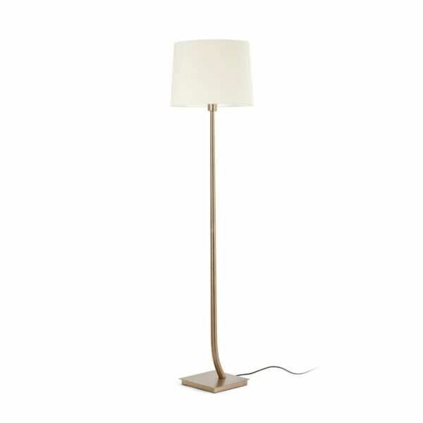 REM BRONZE FLOOR LAMP WHITE LAMPSHADE             FARO - 29687-07