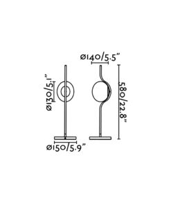 LE VITA TABLE LAMP GOLD DIMM.LED 6W 2700K         FARO – 29692D